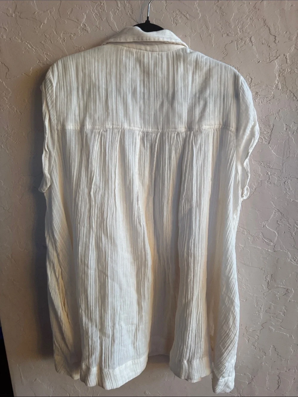 NWT Free People White Gauze Button Front Tunic Mini Dress Coastal Beach Cover Up